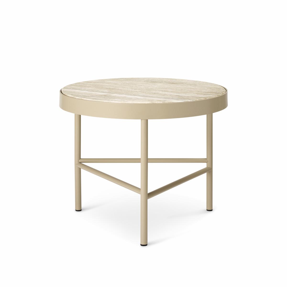 Travertine Table - Medium - Cashmere