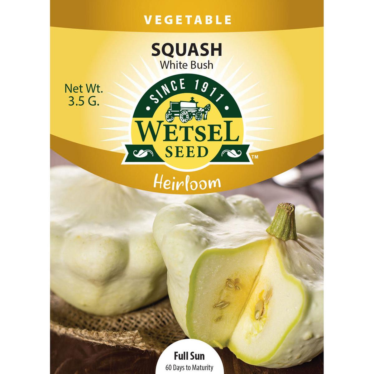 Wetsel Seed Heirloom Squash White Bush Seed