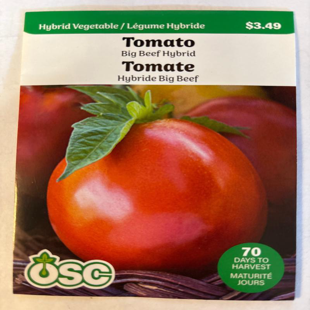 Tomato Seed Packet  Big Beef Hybrid
