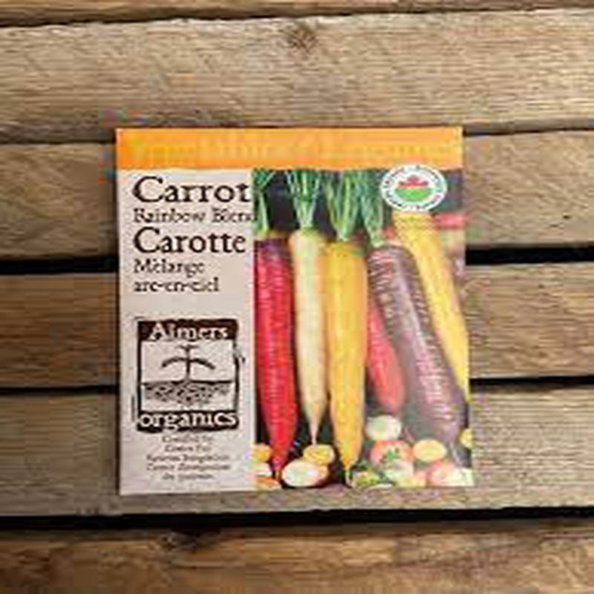 Aimers Organic Carrot Rainbow Blend Seed Packet