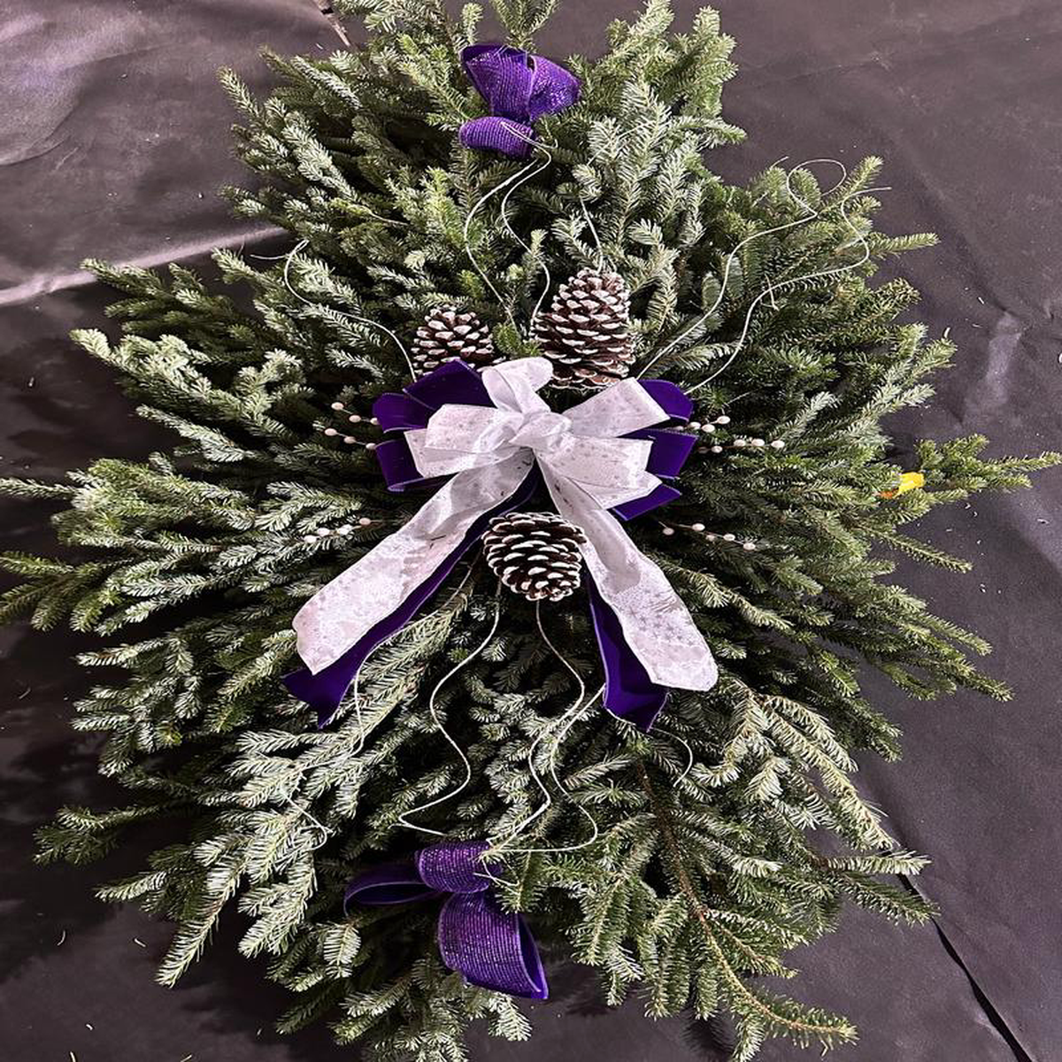 Large Grave Blanket  Purple (Xmas)