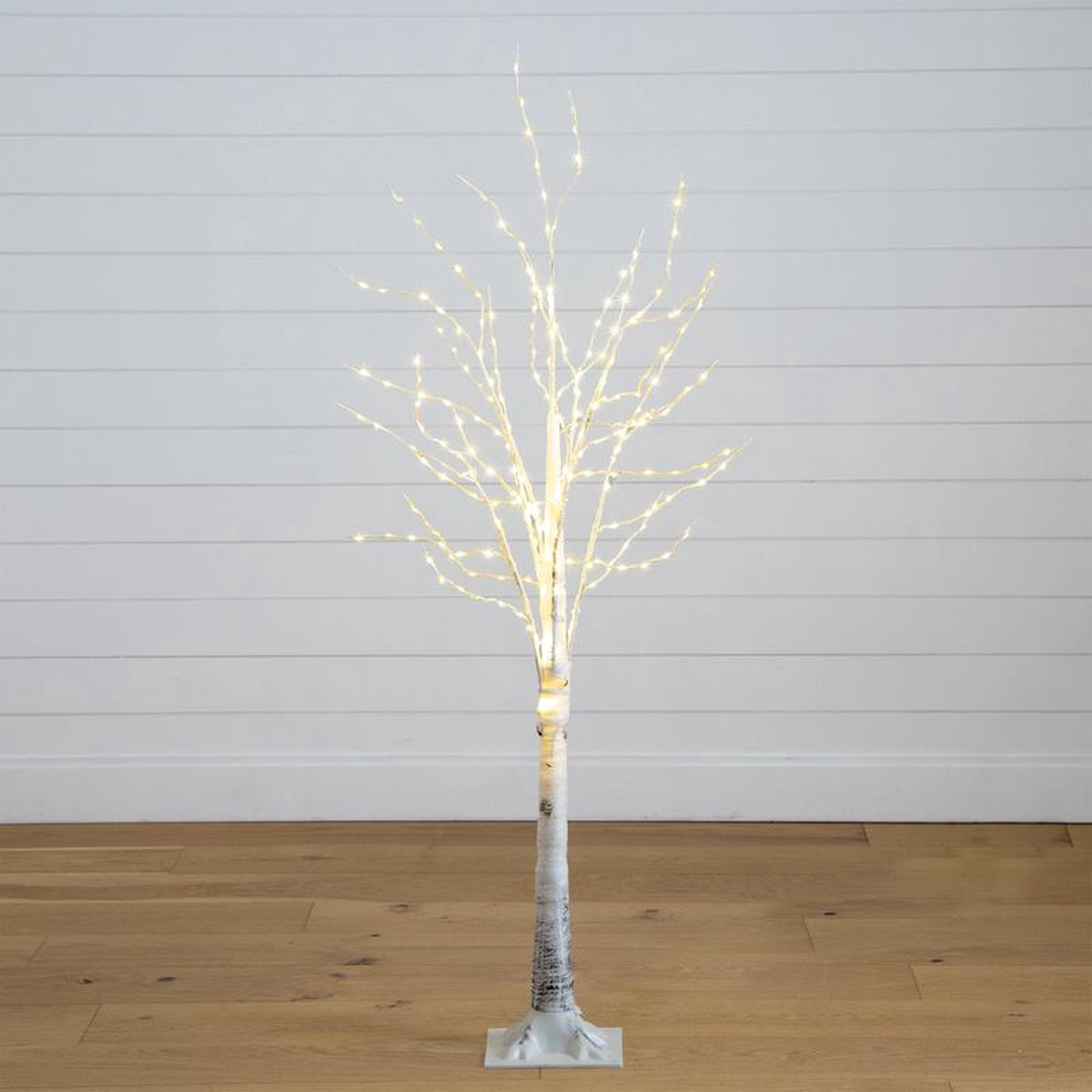5 Pre-Lit Artificial White Birch Tree with 240 Warm White LED Lights