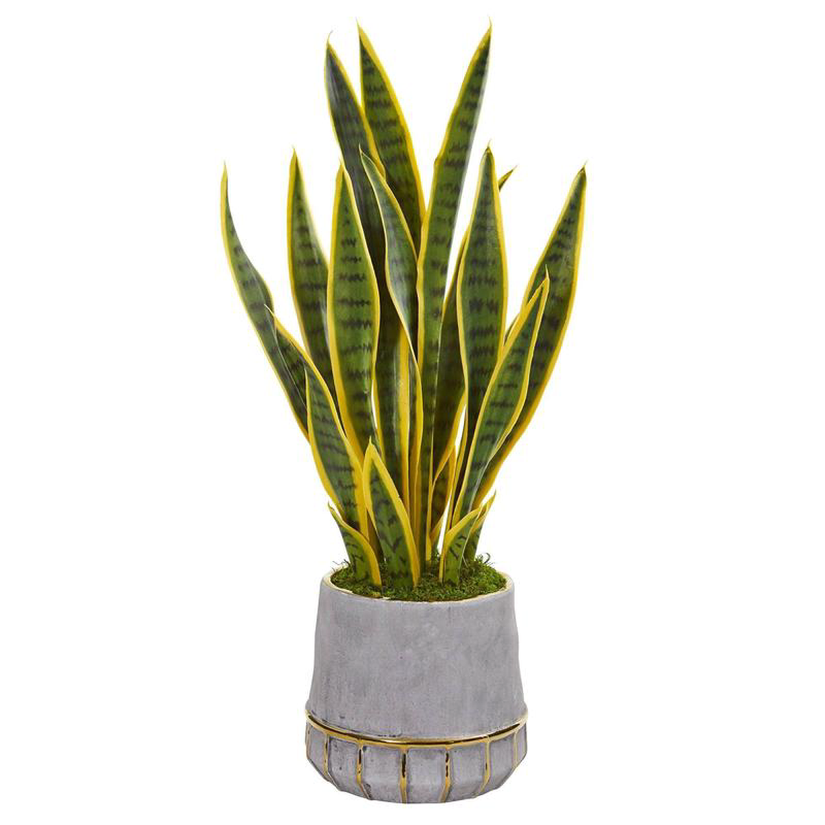 30 Sansevieria Artificial Plant in Stoneware Planter